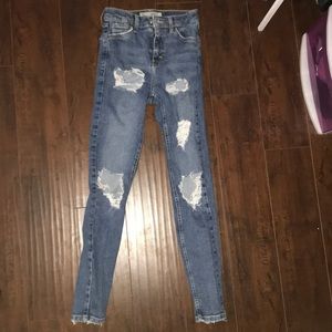 Super Ripped Topshop Jamie Jeans